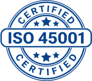 ISO 45001 certified badge