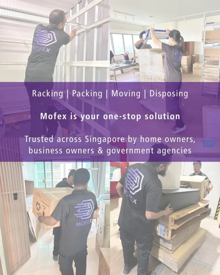 Mofex crew racking, packing and moving, one-stop solution graphic