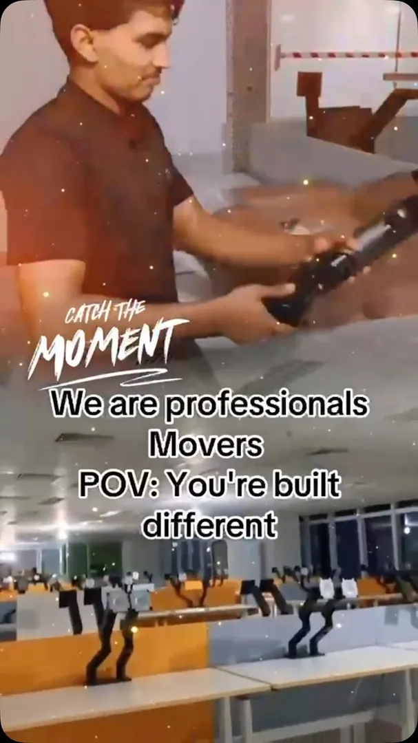 Mofex mover at work with a We are professionals caption