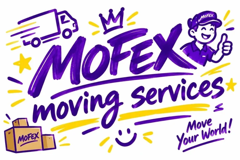Mofex Moving Services illustrated logo graphic